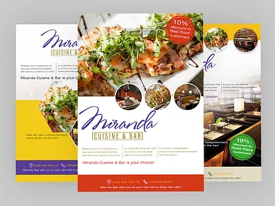 Brochure design | Miranda cusine bar brand design branding brochure brochure design design designer graphic graphic design graphicdesign graphics ui ux