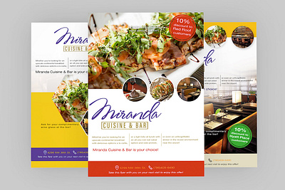 Brochure design | Miranda cusine bar brand design branding brochure brochure design design designer graphic graphic design graphicdesign graphics ui ux
