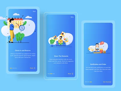 Onboarding Screen Mixrre app clean event app features gradient illustration mixrre onboarding onboarding screen onboarding ui ui