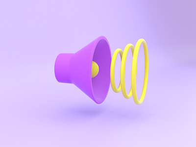 3D Speaker Icon 3d icon icon design iconography illustration speaker volume