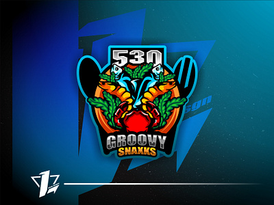 530 Groovy Snaxks brand branding design designer esports flat design illustration logo sport mascot simple