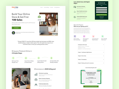 Landing Page For Conversion - DigitalVidya landingpage ui uidesign ux visual design