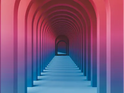 Arches 3d architecture blender gradient