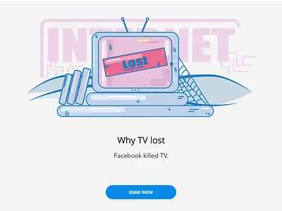 Why TV lost article blog branding design illustration vector