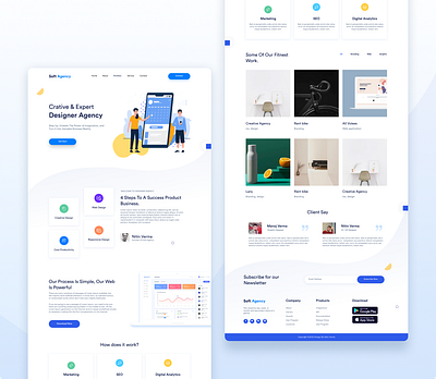 Creative Agency website Design agency branding agency landing page agency website app app design creative website dashboard ui design icon landing page typography ui web website website design