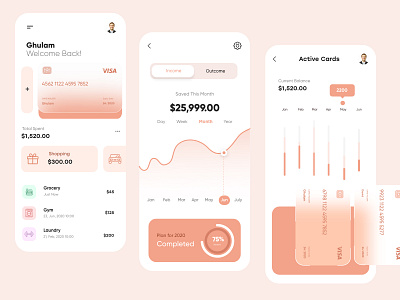 Banking Mobile App -UX/UI Design app interface minimal mobile mobile app mobile apps mobile ui mobileapp mobileappdesign ui ui design uiux ux ux ui design