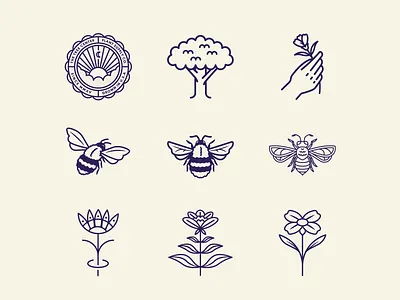 The Tree Center pt.I animal badge badge logo badgedesign bee bees branding design flat flower hand icon illustration logo nature plant sun tree typography vector