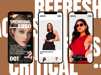 CRVM. clean concept creative design ecommerce fashion flat interface minimal modern store typography ui ux web design