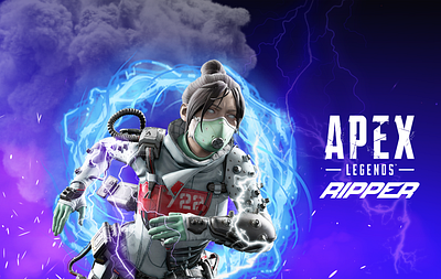 Youtube Thumbnail for a streamer apex legends branding design illustration illustrator logo minimal promotional design social media design thumbnail wraith youtube banner