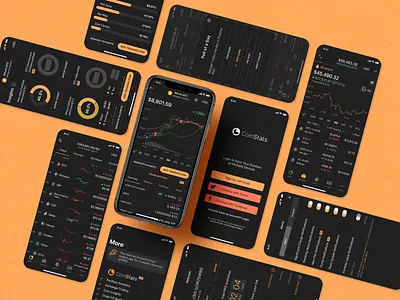 CoinStats iOS Application app application binance bitcoin crypto currency crypto exchange crypto wallet cryptocurrency exchange sketch ui uiux ux wallet