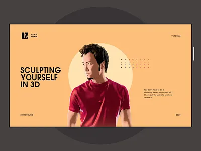 Creating a 3D model of myself 3d animation character comic design landing page motion tutorial ui vietnam web