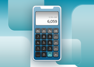 Calculator App - Skeuomorphic Fun! calculator design mobile mobile app skeuomorphic skeuomorphism ui uidesign