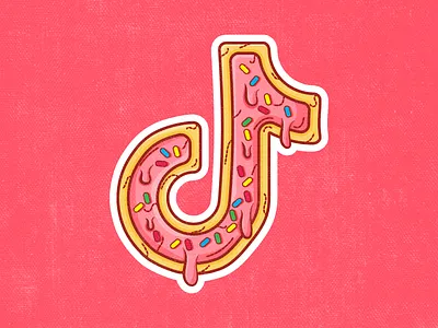 tiktok donut donut day donuts illustration merch merchandise merchandise design sticker tiktok tiktok design tiktok famous tiktok star tiktok sticker tiktok tshirt tshirt tshirtdesign