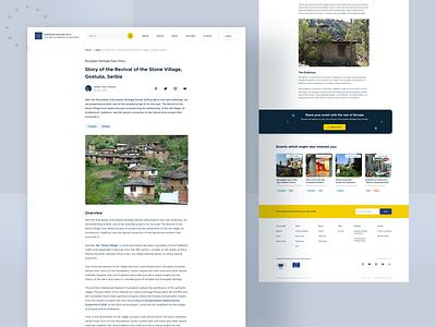 European Heritage Days - Single news clean design european union landing page minimal news school single news typography ui ux visual web web design website