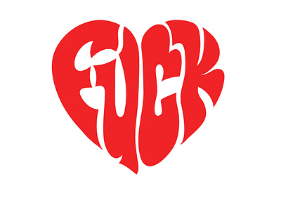 FUCKLOVE amour branding design fuck illustration logo love trash typography vector