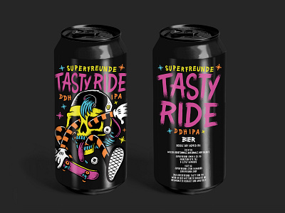 SUPERFREUNDE TASTY RIDE IPA beer can skate skateboard superfreunde tastyride