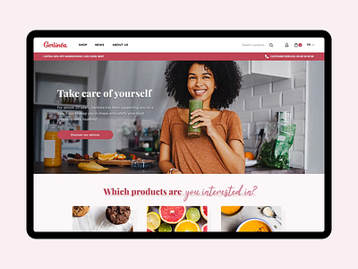 Gerlinéa Website agence animation design desktop dietetic dnd ecommerce food gerlinea home magento principle sketch smooth transition ui website