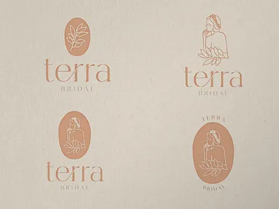 TERRA BRIDAL brand identity branding branding and identity bridal logo earthy floral illustration illustrations logo wedding