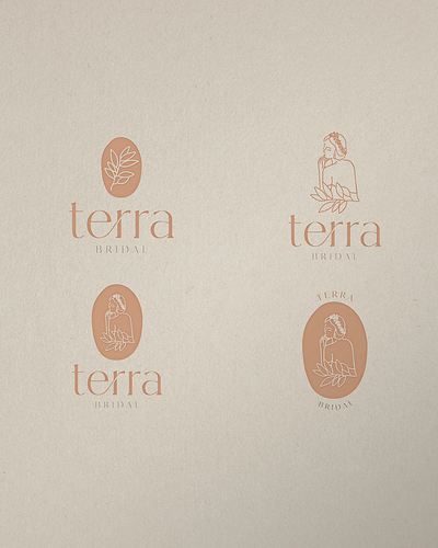 TERRA BRIDAL brand identity branding branding and identity bridal logo earthy floral illustration illustrations logo wedding