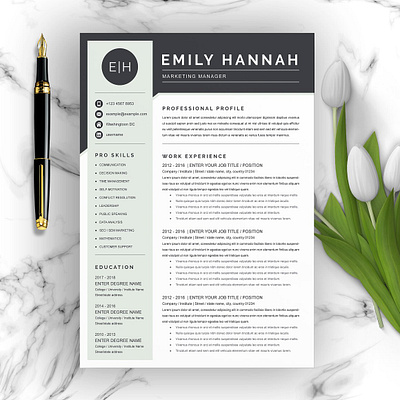 Marketing Manager Resume Template clean resume creative resume curriculum vitae cv cv template download marketing modern modern resume professional resume resume cv resume template template