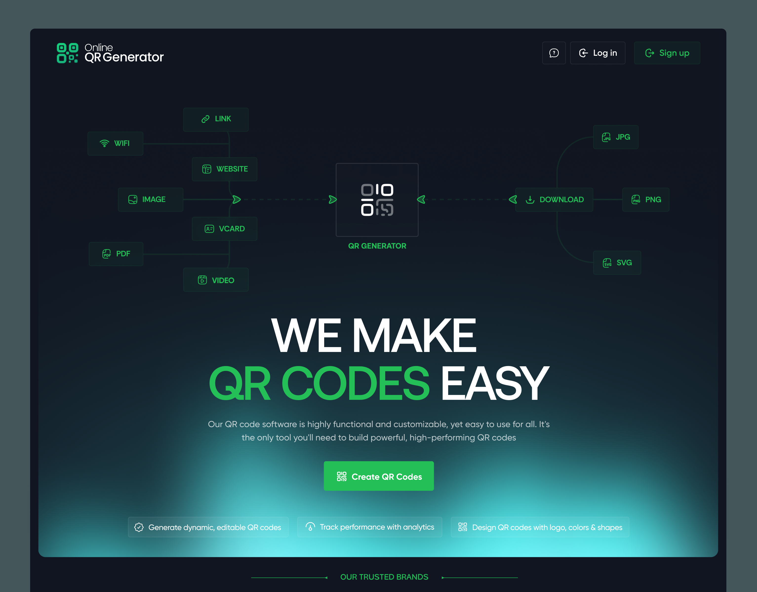 Qr Generator - SAAS Website design saas saas landing saas uiux saas web saas website saas website design web design