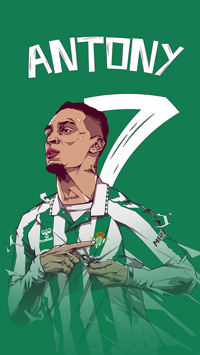 Antony Real Betis Vector Illustration antony design graphic design illustration ilustrasi indonesia realbetis vector