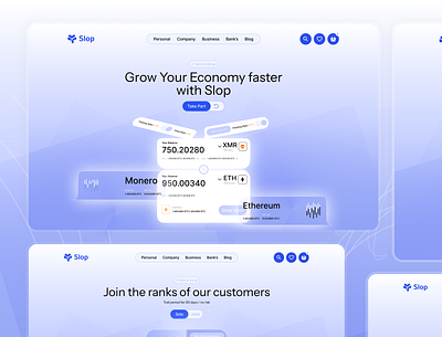 Slay - Crypto Ai landing page crypto finance investment landing page money exchange product design swaap ui ux design web design website website design