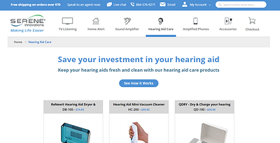 Best Prices Hearing Aid Care and Charger | Order Online best prices hearing aid care ear care hearing aid hearing aid care hearing aid charger serene innovations serene innovations