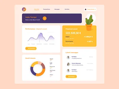 Dashboard Financial Asset - eCactuX UI study case assets dashboad dashboard app dashboard design dashboard ui desktop app figma finance app study case ui