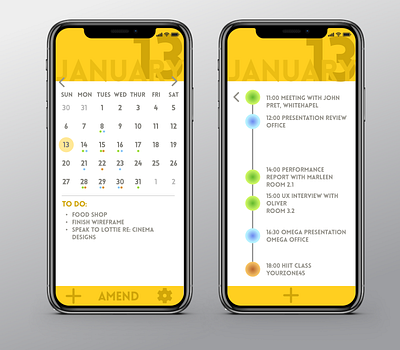 Daily UI 38: Calendar app calendar dailyuichallenge design grid overlap ui