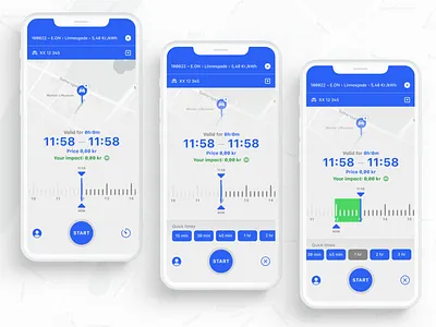 "Quick Time's" ImpactPark danish design exploration ghanavati identity ios ios app design modern parking ui ux uxui visual design