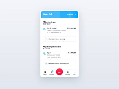 NIBC - banking app - UI animation ae animation design nibc ui