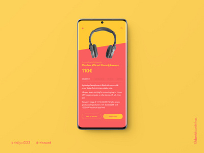 Daily UI #033 - Customize Product (Rebound) 033 aveiro customize customize product daily ui dailyui dailyui 033 dailyuichallenge elvas freelancer graphic designer mobile ui online shop online store product product page products ui design ui ux woocommerce