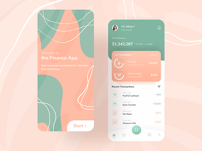 Finance App app banking blur business character credits design expenses finance finane illustration art minimal mobile mobile app mobile application mobile apps mobile ui typography ui