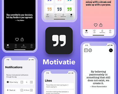 Motivatie app ios iphone ui