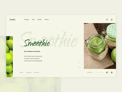 Summer inspiration apple concept design design system desktop figma flat food food and drink minimal smoothie ui ui ux design ui design ui kit uiux ux design web web design website