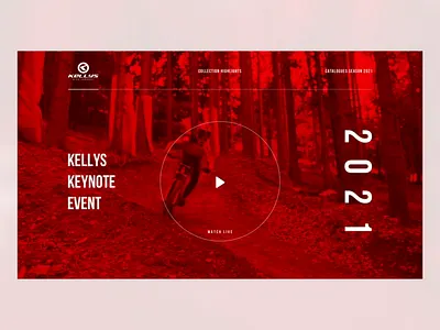 Simple Microsite bike clean cycling header keynote luxury microsite play red video webdesign