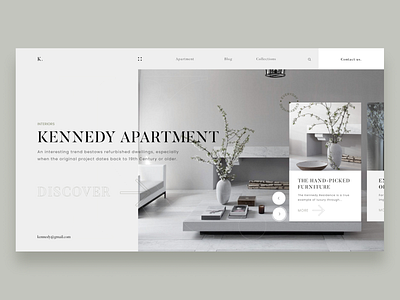 Kennedy Apartment apartment design architecture branding clean clean creative design fashion flower icon landing minimal simple design ui web website