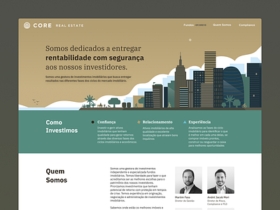 Core Real Estate Landing Page illustration landing page ui web webflow