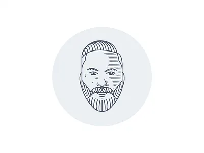 Self Portrait Illustration beard beard logo branding character illustration face face illustration face logo illustration lineart logo logodesign male face monoline portrait self portrait vector illustration