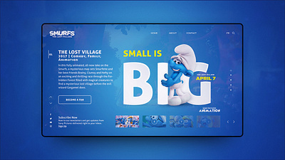 Smurfs : The Lost Village App. Screen design illustration ui ux