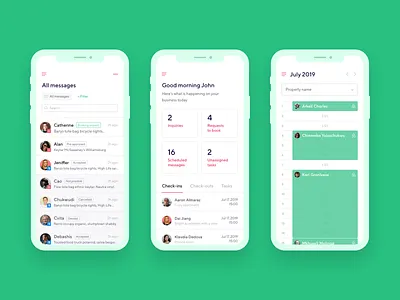 Smartbnb mobile experience app dashboard layout mobile responsive smartbnb