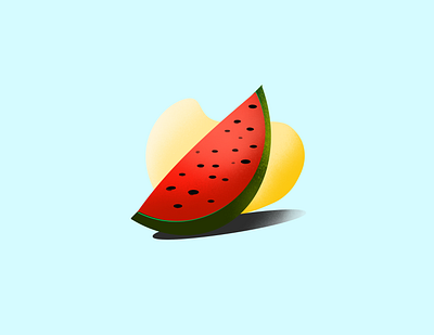 Simple Illustration :) design dribble illustration procreate shot simple watermelon