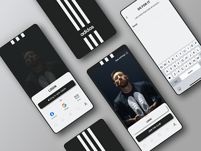 Adidas App Prototype 3stripes adidas app design figma login shopping app ui