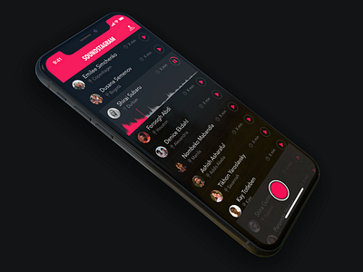 Soundstagram Dark Mode app application dark dark mode ios iphone mobile sketch sound ui