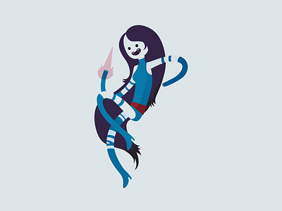 Marceline Psylocke adventure time cartoon character art crossover digital illustration fanart illustration illustrator vector xmen