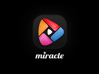 Miracle App Logo and Icon app logo app logo design branding branding concept branding design icon identity design illustration logo logo design logos logotype media logo short video logo symbol symbol icon video logo