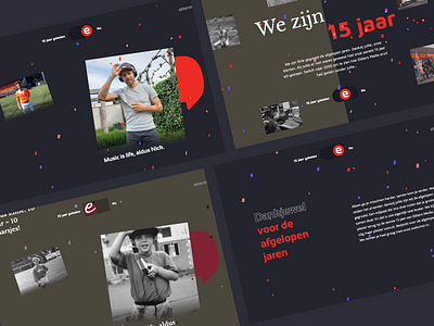 15 jaar Ebbers Media animation branding celebration design homepage ux webdesign website