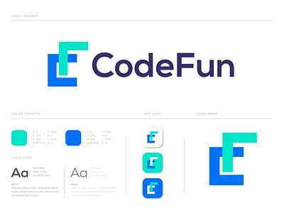 CodeFun Branding Logo Design abstract abstract art app icon branding branding design c c letter concept creative logo designer f f logo gradient letter design letter logo logo designer logo mark logotype minimal logo designer modern