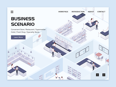 Business Scenario fresh shop fresh shop illustration restaurant supermarket